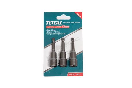 Accesorii scule electrice TOTAL, Set chei1/4 hex Total, 3 buc, lungime 65mm, diametru 13mm, 5, atomico.ro
