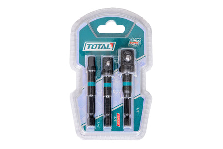 Accesorii scule electrice, Set 3 adaptoare TOTAL  1/4, 3/8,1/2, 7, atomico.ro