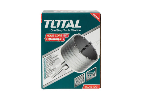 Accesorii scule electrice TOTAL, Burghiu cu carota vidia pentru beton Total - 100mm, 3, atomico.ro