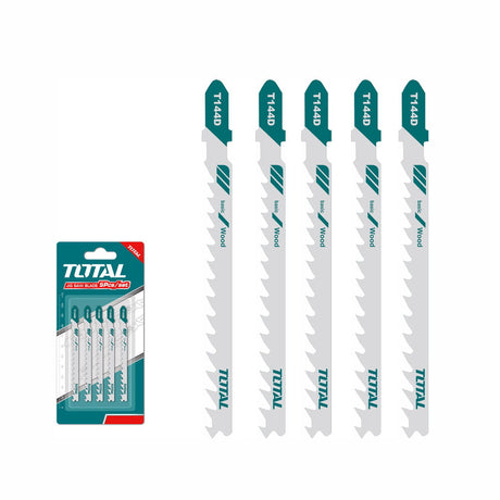 Accesorii scule electrice TOTAL, Set 5 buc lame fierastrau pendular Total pentru lemn 74mm 6TPI, atomico.ro