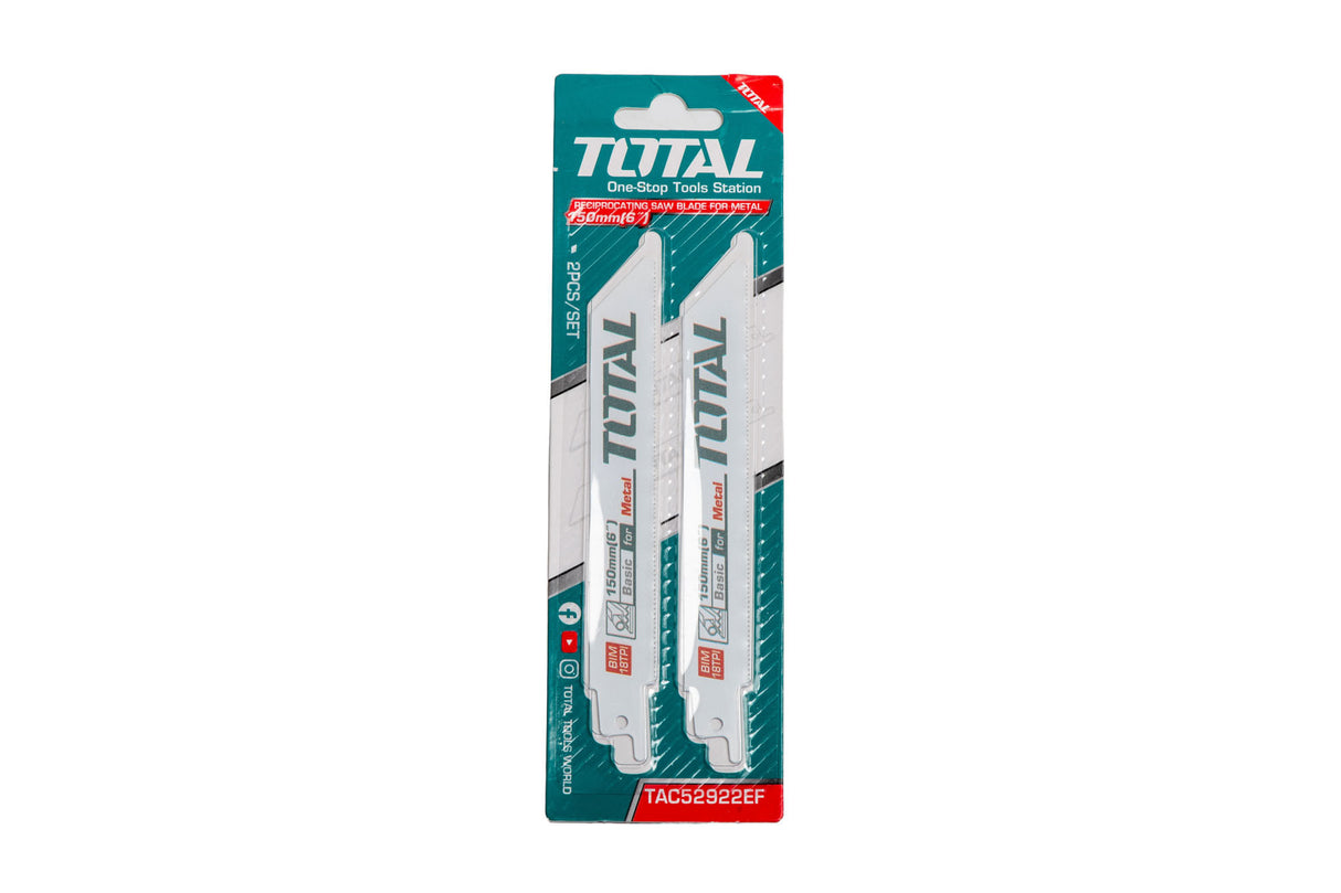 Set lame fierastrau sabie Total - metal - 150mm, 2, atomico.ro