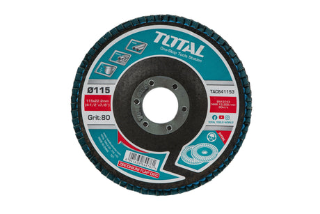 Accesorii scule electrice TOTAL, Disc abraziv cu zirconiu Total 115mmX22mm P80, 2, atomico.ro