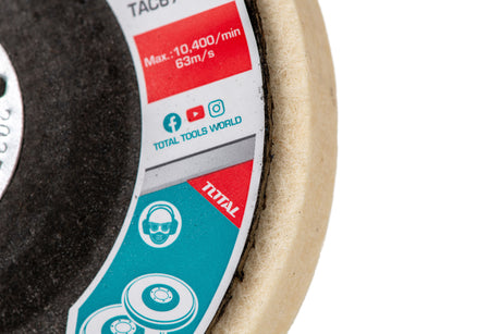 Accesorii scule electrice TOTAL, Disc pasla Total pentru slefuit si listruit 115X22.22mm, 4, atomico.ro