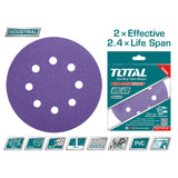 TOTAL - DISC HARTIE ABRAZIVA 150MM - P60,P80,P120,P150,P180,P240