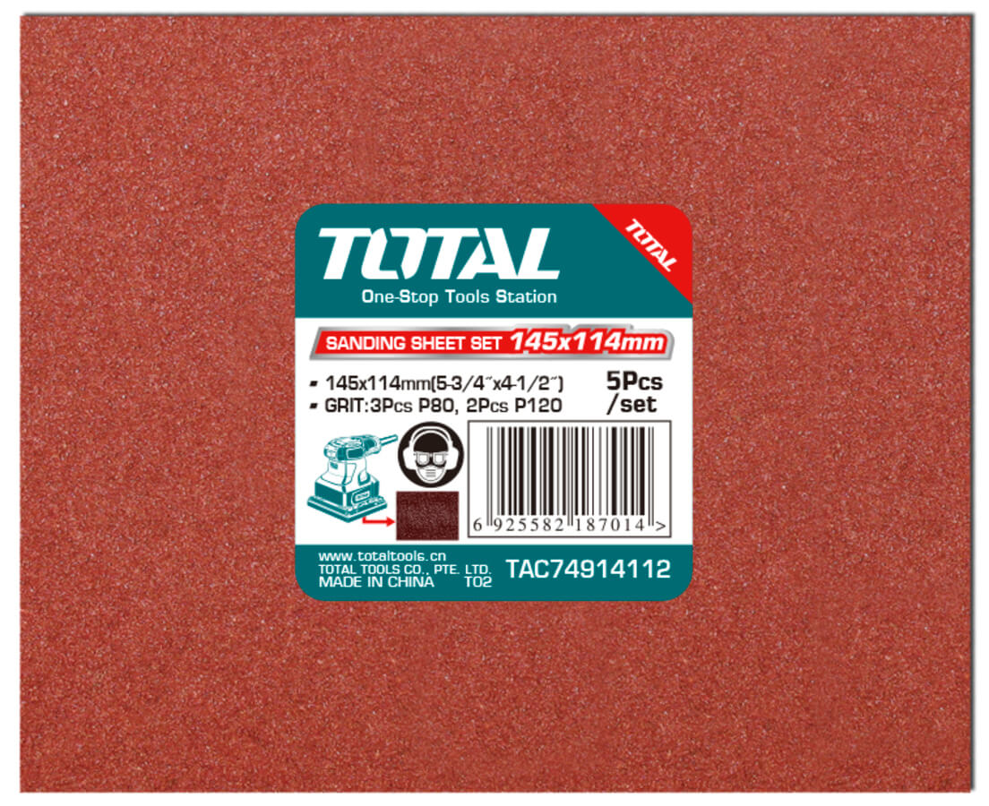 Set 5 bucati hartie abraziva Total pentru slefuitor 145X114mm P80, P120, 2, atomico.ro