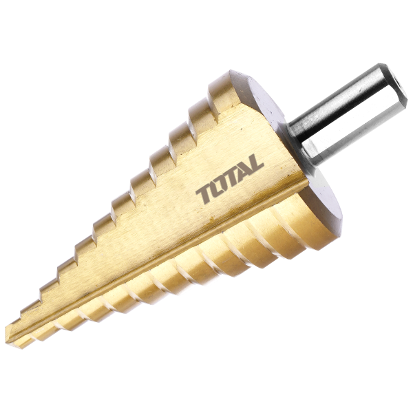 Burghiu in trepte TOTAL 6–38 mm, HSS 4341, finisaj titan, pentru metal, 1, atomico.ro