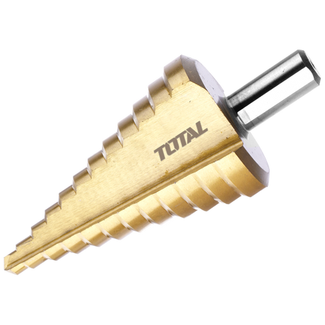 Scule TOTAL, Burghiu in trepte TOTAL 6–38 mm, HSS 4341, finisaj titan, pentru metal, 1, atomico.ro