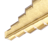 Burghiu in trepte TOTAL 6–38 mm, HSS 4341, finisaj titan, pentru metal