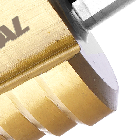 Scule TOTAL, Burghiu in trepte TOTAL 6–38 mm, HSS 4341, finisaj titan, pentru metal, 3, atomico.ro