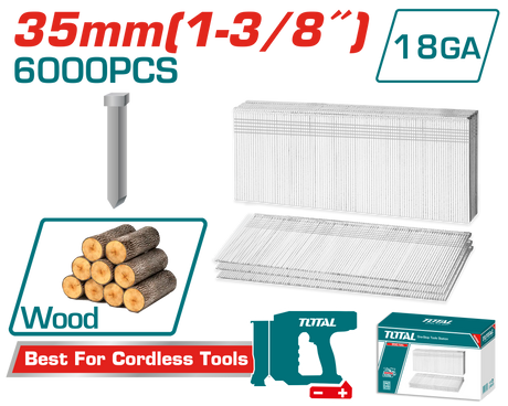 Compresoare si scule pneumatice, Cuie pentru lemn - TOTAL - 35mm, 3, atomico.ro