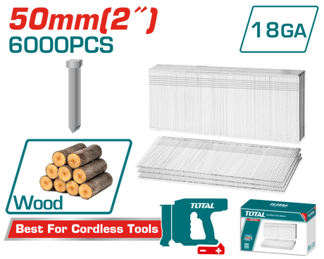 Compresoare si scule pneumatice, Cuie pentru lemn - TOTAL - 50mm, 2, atomico.ro