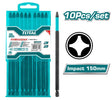 TOTAL - SET 10 BITI DE IMPACT PH2X150MM
