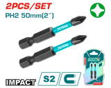 Set biti impact TOTAL PH2, 50 mm, S2, 2 buc