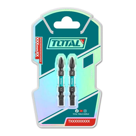 Scule TOTAL, Set biti impact TOTAL PH2 + SL6, 65 mm, S2, 2 buc, 2, atomico.ro