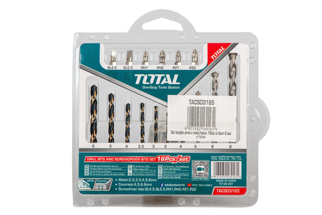 Accesorii scule electrice TOTAL, Set burghie pentru metal/beton si bituri Total - 16 buc, 4, atomico.ro