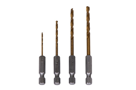 Accesorii scule electrice TOTAL, Set 4 burghie TOTAL HSS prindere Hex 1/4, 1, atomico.ro