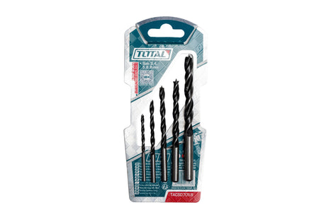 Accesorii scule electrice TOTAL, Set burghiu spirala pentru lemn Total - 5buc, 2, atomico.ro