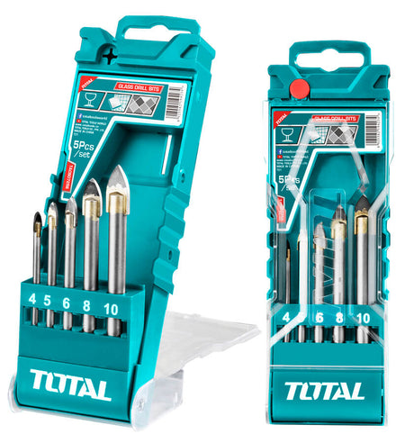 Diamante sticla, Set burghie pentru sticla Total - 5 piese, atomico.ro