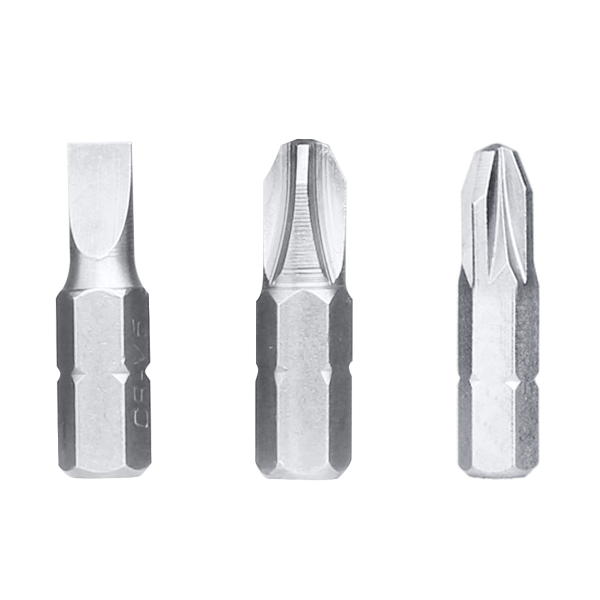 Set burghie si biti TOTAL 19 piese, HSS metal, zidarie, biti 25 mm, 2, atomico.ro