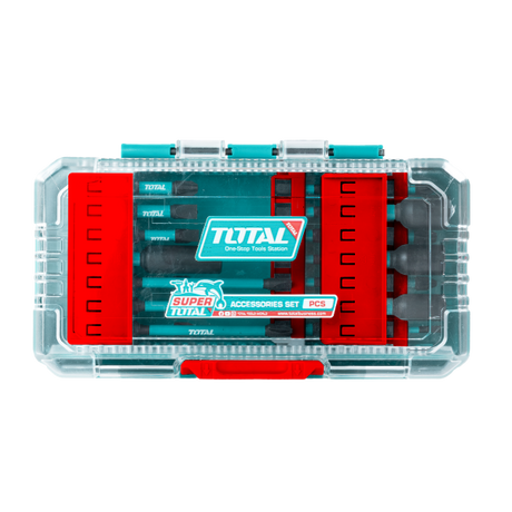 Scule TOTAL, Set biti impact TOTAL 31 piese, 25/50/89 mm, piulite magnetice, suport inclus, 3, atomico.ro