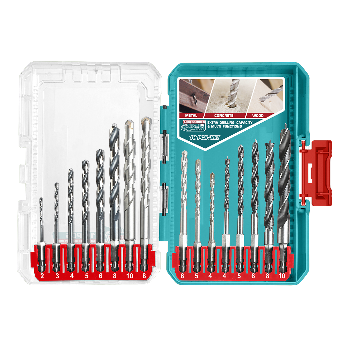Set 16 buc. burghie metal TOTAL pentru beton si lemn, 1, atomico.ro