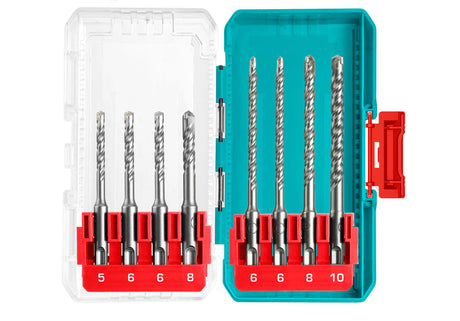 Scule TOTAL, Set burghie SDS Plus TOTAL 8 piese, 5–10 mm, pentru beton si zidarie, 1, atomico.ro
