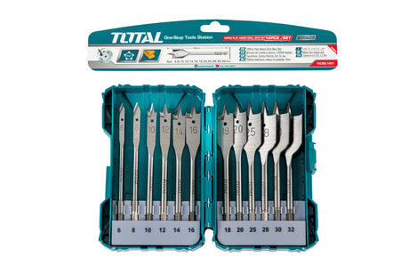 Accesorii scule electrice TOTAL, Set 12 buc burghie plate TOTAL pentru lemn, 2, atomico.ro
