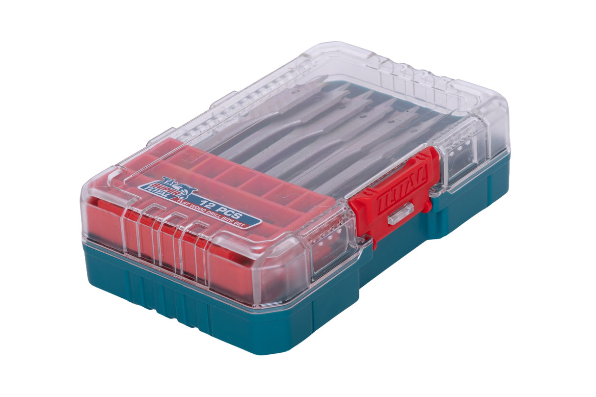 Set 12 buc. burghie plate pentru lemn TOTAL, 8–32 mm, tija hex 1/4", 5, atomico.ro