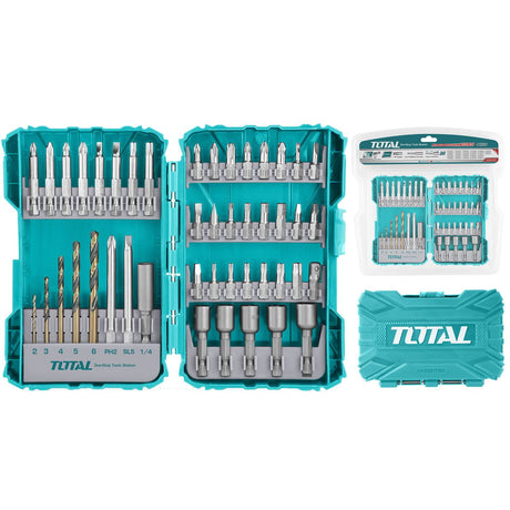 Accesorii scule electrice TOTAL, Set 45 biti TOTAL pentru surubelnita, atomico.ro