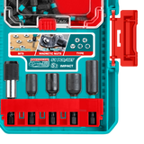 Set biti impact TOTAL 51 piese, 25 mm si 50 mm, piulite magnetice, suport cu eliberare rapida