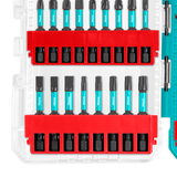 Set biti impact TOTAL 51 piese, 25 mm si 50 mm, piulite magnetice, suport cu eliberare rapida