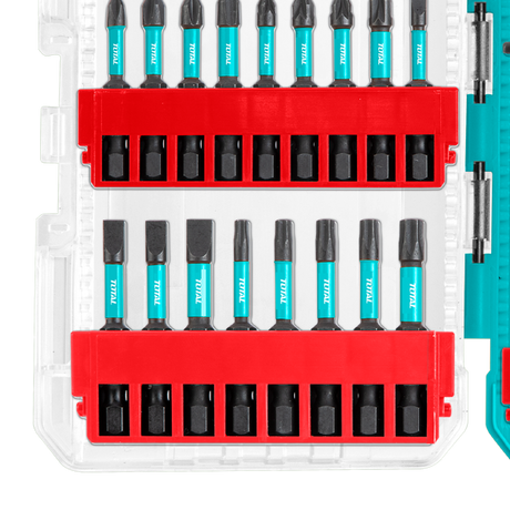Scule TOTAL, Set biti impact TOTAL 51 piese, 25 mm si 50 mm, piulite magnetice, suport cu eliberare rapida, 4, atomico.ro