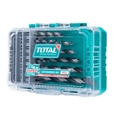 Set burghie metal TOTAL 15 piese, HSS 4341, 1–12 mm