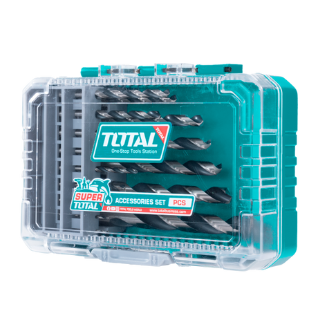 Scule TOTAL, Set burghie metal TOTAL 15 piese, HSS 4341, 1–12 mm, 1, atomico.ro
