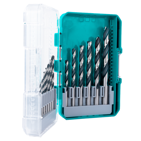 Scule TOTAL, Set burghie metal TOTAL 15 piese, HSS 4341, 1–12 mm, 2, atomico.ro