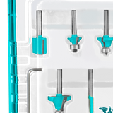 Set freze pentru lemn TOTAL 24 piese, coada 8 mm, pentru freza electrica