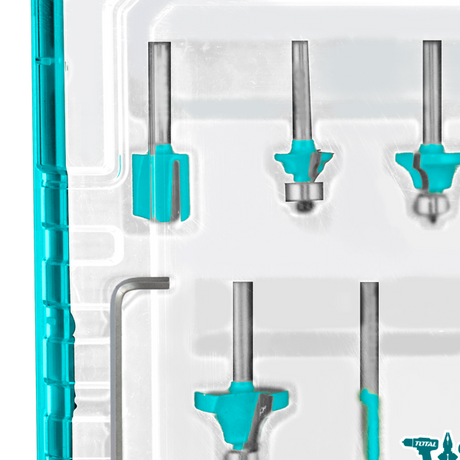 Toate produsele, Set freze pentru lemn TOTAL 24 piese, coada 8 mm, pentru freza electrica, 3, atomico.ro