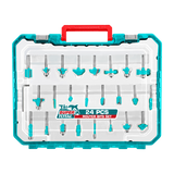 Set freze pentru lemn TOTAL 24 piese, coada 8 mm, pentru freza electrica