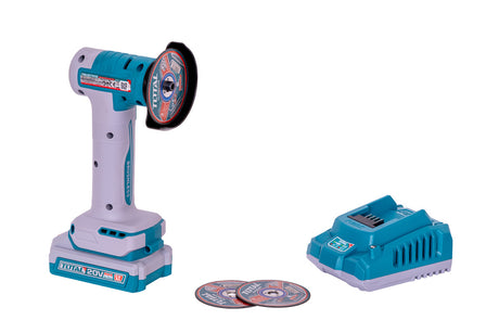 Scule electrice, Mini polizor unghiular TOTAL 20V, Brushless, disc 76 mm, 20.000 rpm, acumulator 2.0Ah, incarcator, 5, atomico.ro