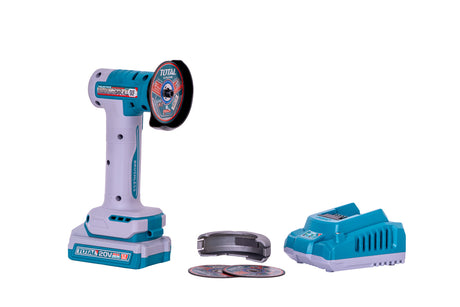 Scule electrice, Mini polizor unghiular TOTAL 20V, Brushless, disc 76 mm, 20.000 rpm, acumulator 2.0Ah, incarcator, 1, atomico.ro
