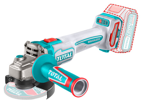 Scule TOTAL, Polizor unghiular TOTAL 20 V, diametru disc 115 mm, 1, atomico.ro
