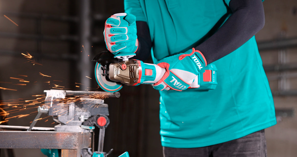 Polizor unghiular TOTAL 115 mm, 42V, 1280W, brushless (INCLUDE 2 ACUMULATORI, 1 INCARCATOR), 15, atomico.ro