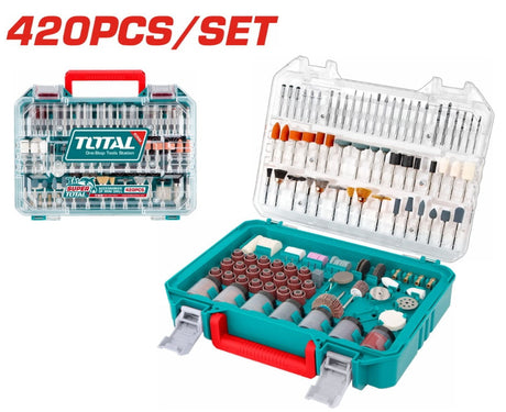 Accesorii scule electrice TOTAL, Set 420 accesorii TOTAL pentru mini polizor, 2, atomico.ro