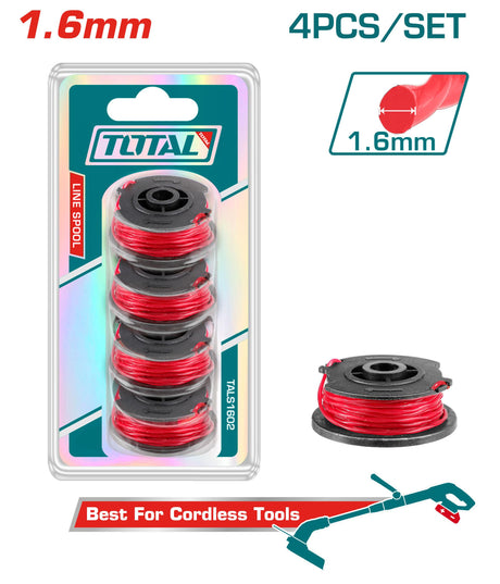 Accesorii si consumabile motocoase si masini de tuns iarba, Fir trimmer TOTAL 1.6 mm, spiralat, bobina 5 m, pentru trimmer cu acumulator, 2, atomico.ro