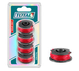 Fir trimmer TOTAL 1.6 mm, spiralat, bobina 5 m, pentru trimmer cu acumulator