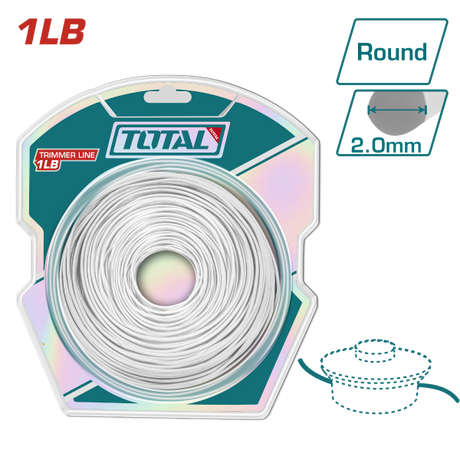 Motocoase si Masini de tuns iarba, Fir taietor rotund TOTAL 2.0 mm, 120 m, pentru motocoasa si trimmer, 2, atomico.ro