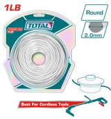 Fir taietor rotund TOTAL 2.0 mm, 120 m, pentru motocoasa si trimmer