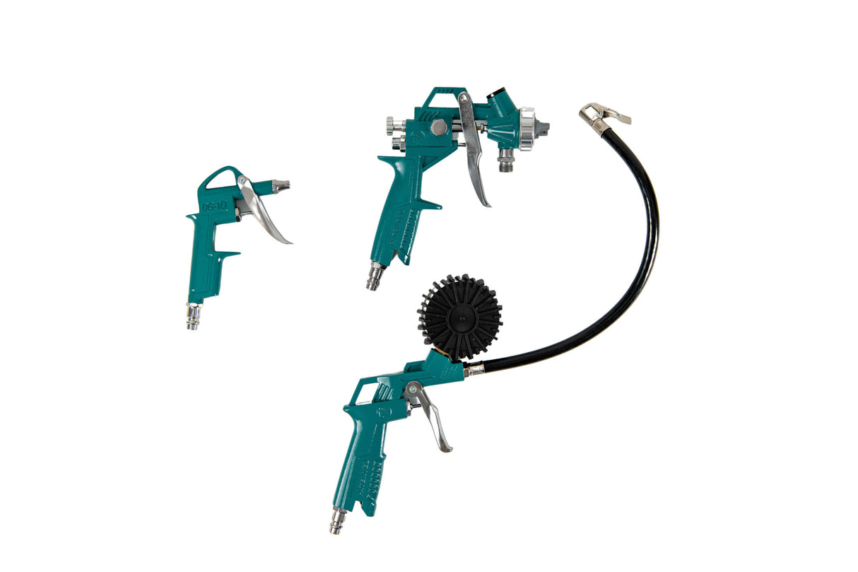 Kit 5 piese TOTAL pentru suflat, umflat, spalat, vopsit si furtun 5m pentru compresor - Resigilat, 4, atomico.ro