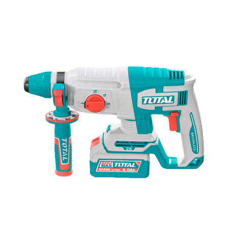 Masini de Gaurit/ Insurubat - Bormasini, Kit combo TOTAL 20V, masina de gaurit cu percutie, polizor unghiular si ciocan rotopercutor Brushless, 2 acumulatori 4.0Ah, incarcator, 47 accesorii, 6, atomico.ro