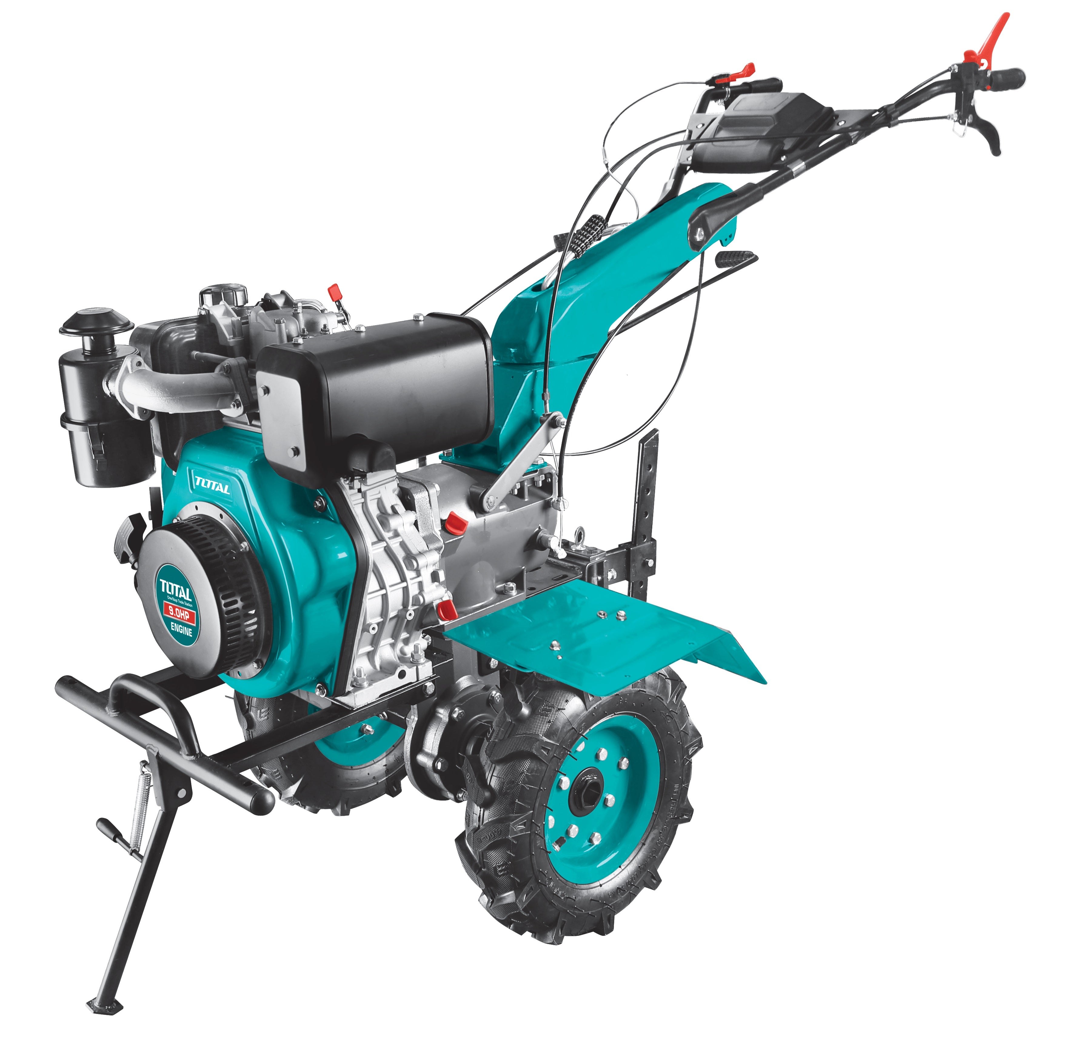 Motocultor DIESEL TOTAL 9 CP, cu set freze si roti de transport